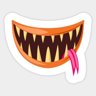 Funny Monster Mouth Coronavirus For Masks Sticker